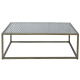 Christian Rectangular Iron & Glass Cocktail Table EVFNR1139 Evolution by Crestview Collection