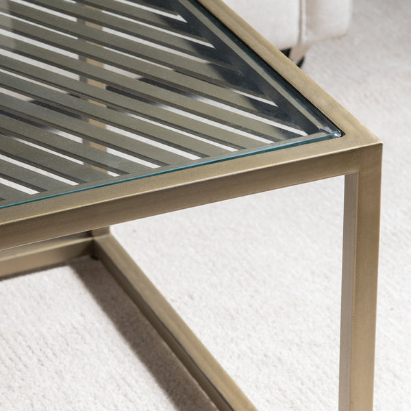 Christian Rectangular Iron & Glass Cocktail Table EVFNR1139 Evolution by Crestview Collection