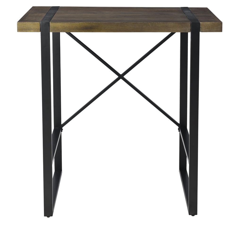 Josie Solid Mango and Iron 36" Tall Standing Desk EVFNR1149 Evolution by Crestview Collection