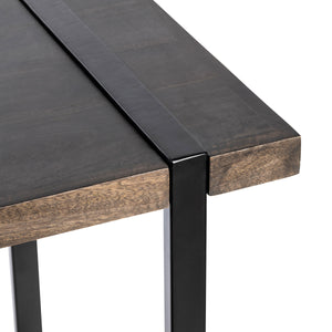 Josie Solid Mango and Iron 36" Tall Standing Desk EVFNR1149 Evolution by Crestview Collection