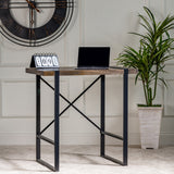 Josie Solid Mango and Iron 36" Tall Standing Desk EVFNR1149 Evolution by Crestview Collection