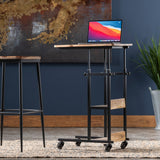 Ian Mango and Iron Adjustable and Portable C Table Desk EVFNR1152 EVFNR1152 Evolution by Crestview Collection