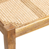 Elena Solid Mango and Eyelet Cane Accent Bench EVFNR1153 Evolution by Crestview Collection