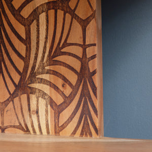 Parikh 5-Shelf Laser Cut Iron and Acacia Bookshelf EVFNR1182 Evolution by Crestview Collection