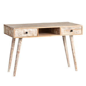 Kaelin Acacia 2-Drawer Boho Writing Desk EVFNR1196 Evolution by Crestview Collection