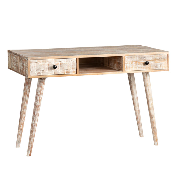 Kaelin Acacia 2-Drawer Boho Writing Desk EVFNR1196 Evolution by Crestview Collection