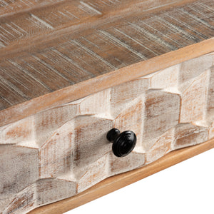 Kaelin Acacia 2-Drawer Boho Writing Desk EVFNR1196 Evolution by Crestview Collection