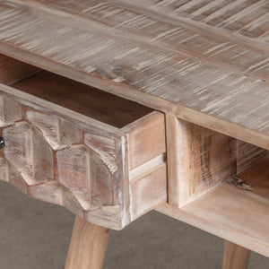 Kaelin Acacia 2-Drawer Boho Writing Desk EVFNR1196 Evolution by Crestview Collection