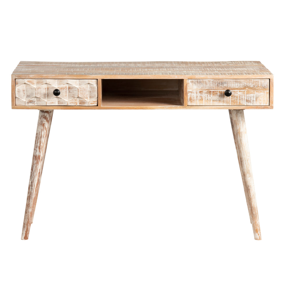 Kaelin Acacia 2-Drawer Boho Writing Desk EVFNR1196 Evolution by Crestview Collection