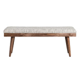 Mango Upholstered Black and White Stripe Accent Bench EVFNR1210 Evolution by Crestview Collection