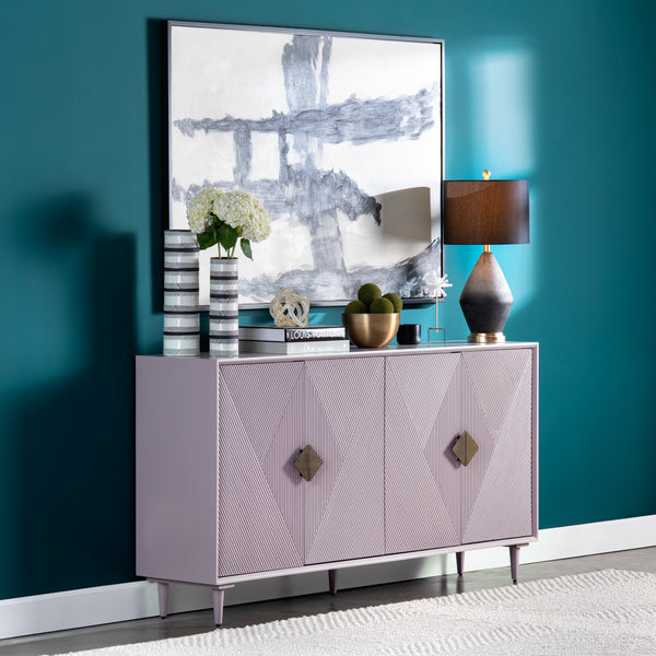 Arvada 72" Lavender 4-Door Media Credenza EVFVR0063 Evolution by Crestview Collection