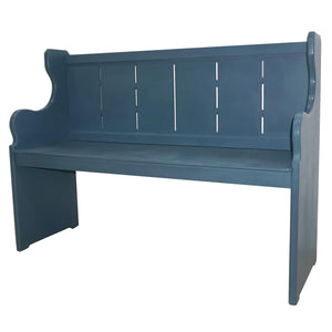 Shelby Navy Blue Wooden Accent Church Bench EVFZR3188BU Evolution by Crestview Collection