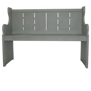 Savannah Grey Wooden Accent Church Bench EVFZR3188GRY Evolution by Crestview Collection