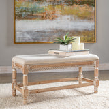 Richford Fir Wood Upholstered Accent Bench EVFZR3200 Evolution by Crestview Collection