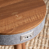 Ava Round Bluetooth Enabled Accent Table w/USB EVFZR3307 Evolution by Crestview Collection