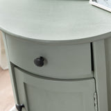 Bexley Round 1-Door, 1-Drawer Grey Accent Table EVFZR4169 Evolution by Crestview Collection