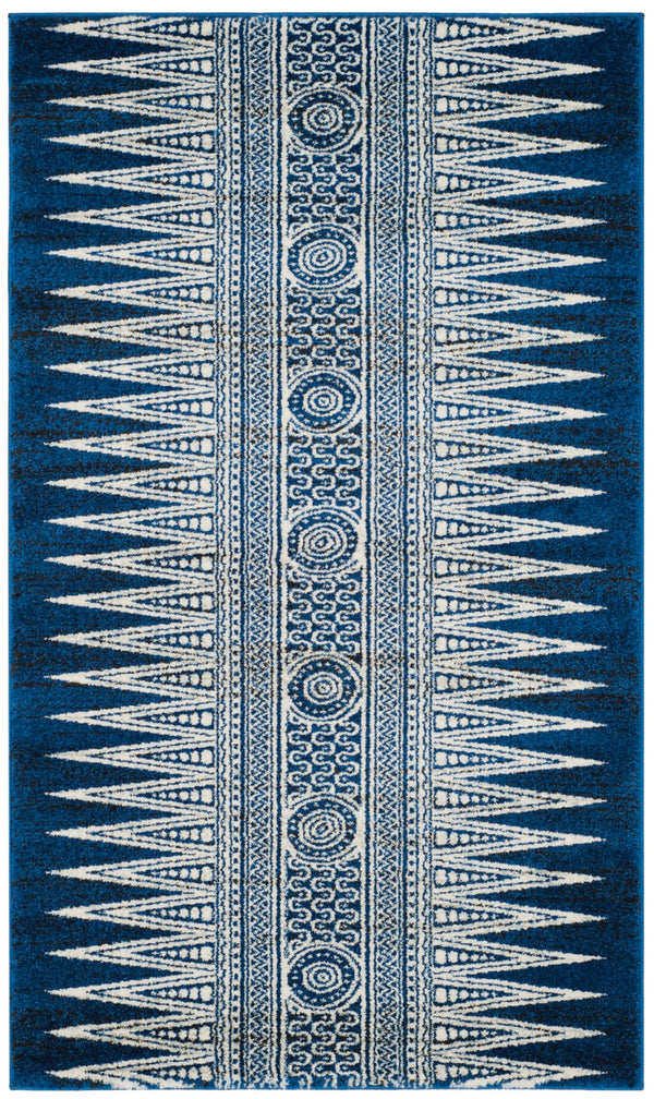 Safavieh Evoke 226 Power Loomed  Rug Royal / Ivory EVK226A-3