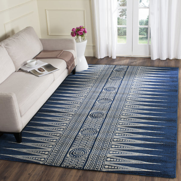 Safavieh Evoke 226 Power Loomed  Rug Royal / Ivory EVK226A-4