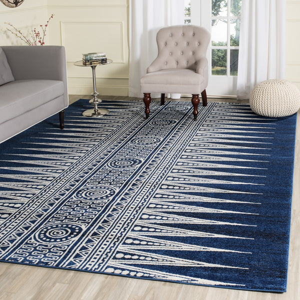Safavieh Evoke 226 Power Loomed  Rug Royal / Ivory EVK226A-4
