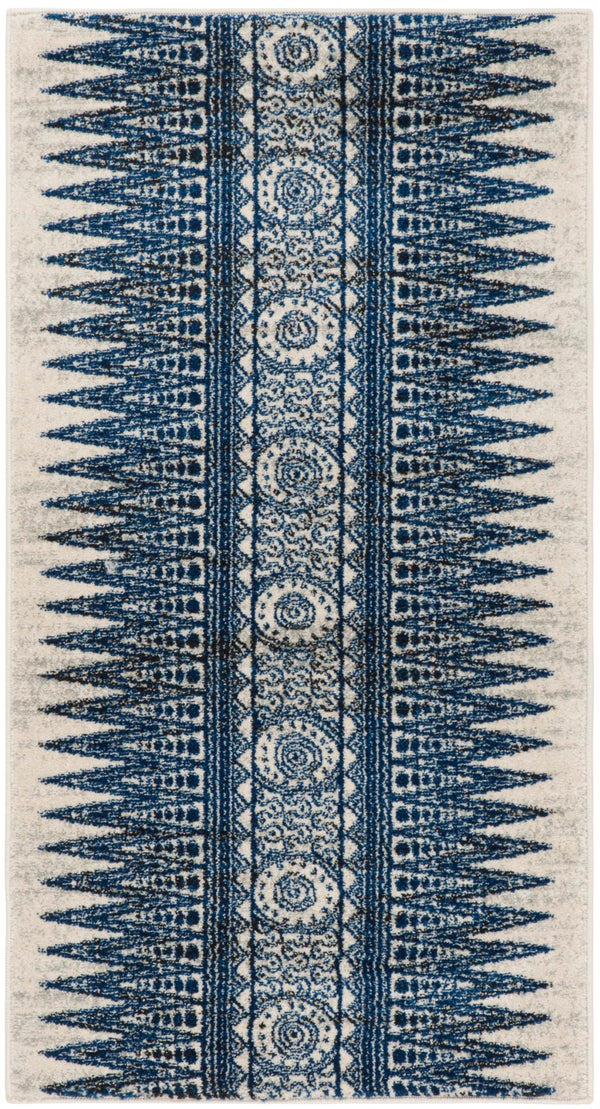 Safavieh Evoke 226 Power Loomed  Rug Ivory / Blue EVK226C-24