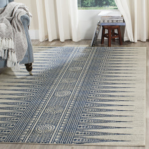 Safavieh Evoke 226 Power Loomed  Rug Ivory / Blue EVK226C-4