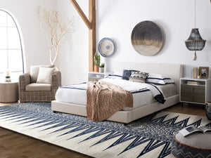 Safavieh Evoke 226 Power Loomed  Rug Ivory / Blue EVK226C-4