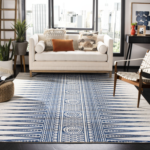 Safavieh Evoke 226 Power Loomed  Rug Ivory / Blue EVK226C-4