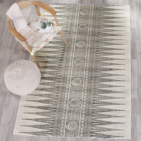 Safavieh Evoke 226 Power Loomed  Rug Ivory / Grey EVK226D-4