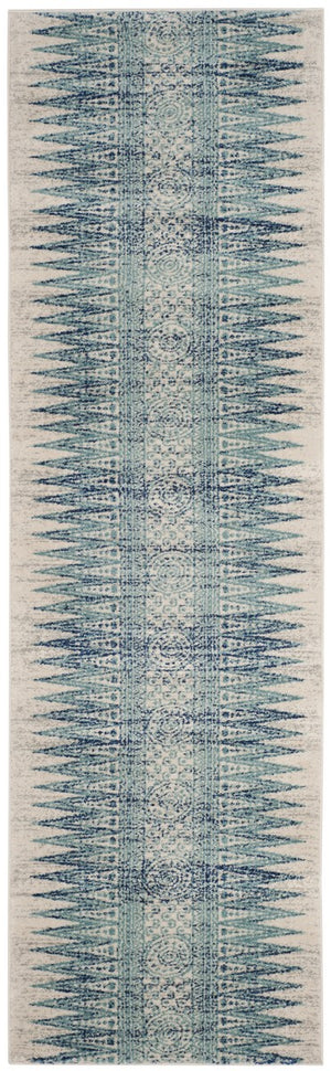Safavieh Evoke 226 Power Loomed  Rug Ivory / Turquoise EVK226T-4