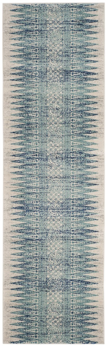 Safavieh Evoke 226 Power Loomed  Rug Ivory / Turquoise EVK226T-4