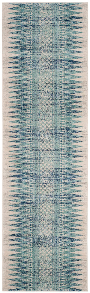 Safavieh Evoke 226 Power Loomed  Rug Ivory / Turquoise EVK226T-27