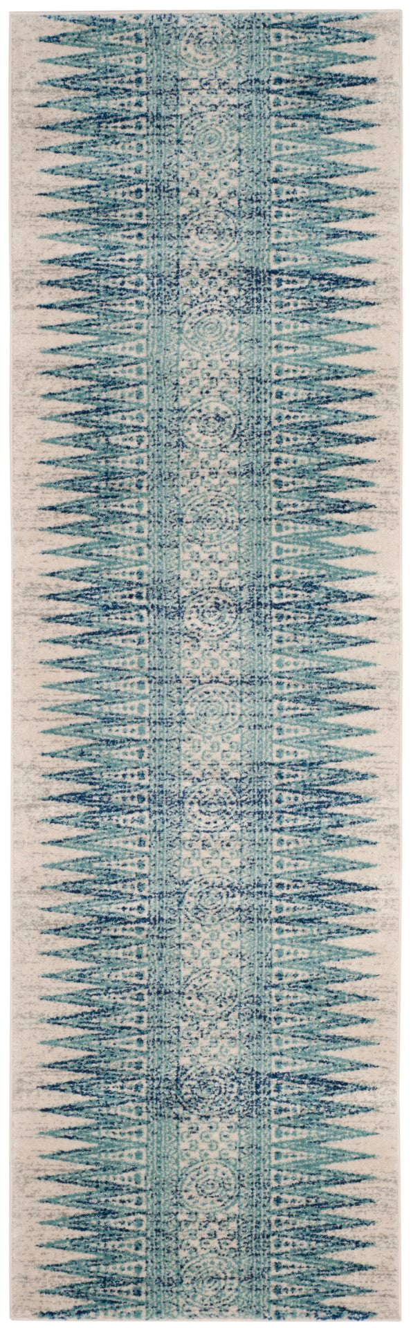 Safavieh Evoke 226 Power Loomed  Rug Ivory / Turquoise EVK226T-27