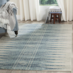 Safavieh Evoke 226 Power Loomed  Rug Ivory / Turquoise EVK226T-4