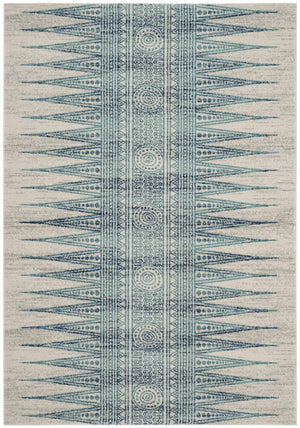 Safavieh Evoke 226 Power Loomed  Rug Ivory / Turquoise EVK226T-4