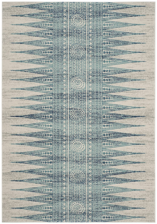 Safavieh Evoke 226 Power Loomed  Rug Ivory / Turquoise EVK226T-4