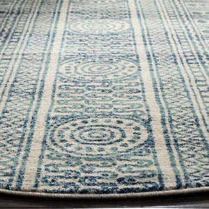Safavieh Evoke 226 Power Loomed  Rug Ivory / Turquoise EVK226T-4