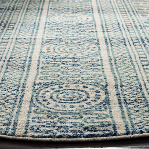 Safavieh Evoke 226 Power Loomed  Rug Ivory / Turquoise EVK226T-4
