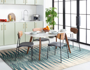 Safavieh Evoke 226 Power Loomed  Rug Ivory / Turquoise EVK226T-4