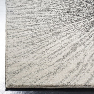 Safavieh Evoke Power Loomed Polypropylene Square Area Rug in Graphic Black Ivory Pattern EVK228K-3SQ