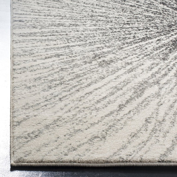 Safavieh Evoke Power Loomed Polypropylene Square Area Rug in Graphic Black Ivory Pattern EVK228K-3SQ