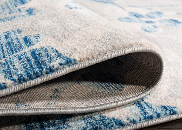 Safavieh Evoke Polypropylene Area Rug Power Loomed in Turkey for Transitional Living Spaces Grey Light Blue Square EVK236J-3SQ