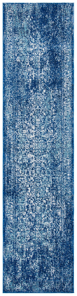 Safavieh Evoke Elegant Navy And Ivory Oriental-Inspired Square Rug — Textured Durable Blend, Power-Loomed Turkey 8'-0" x 8'-0" EVK256A-8SQ