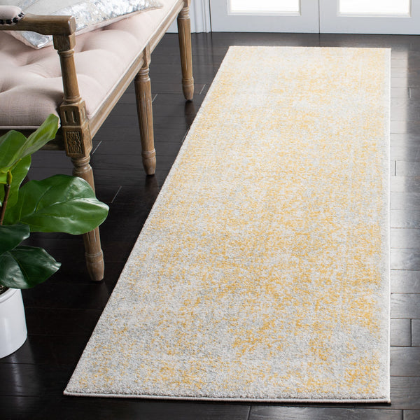 Safavieh Evoke Round Ivory And Gold Transitional Area Rug — Power-Loomed In Turkey, Durable Soft Pile Elegance 3'-0" x 3'-0" EVK256B-3R