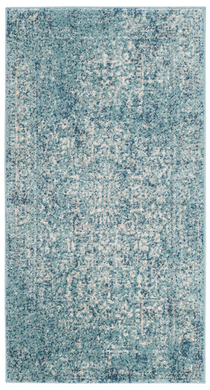 Safavieh Evoke Oval Area Rug In Blue And Ivory — Transitional Low-Profile Power-Loomed Design, Durable Turkish Craftsmanship 6'-0" x 8'-0" EVK256C-68OV