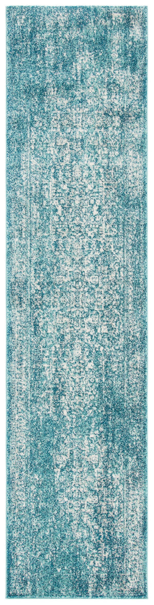 Safavieh Evoke Blue Ivory Transitional Area Rug From Turkey — Power-Loomed Durability With Low-Profile Plush Appeal 6'-0" x 8'-0" EVK256C-68