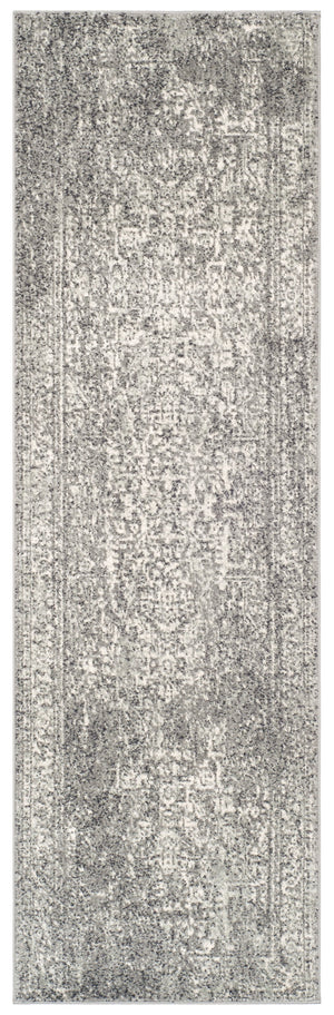 Safavieh Evoke Oval Rug In Grey Ivory — Transitional Low-Pile, Power-Loomed Turkey Construction, Durable Elegance 6'-0" x 8'-0" EVK256D-68OV