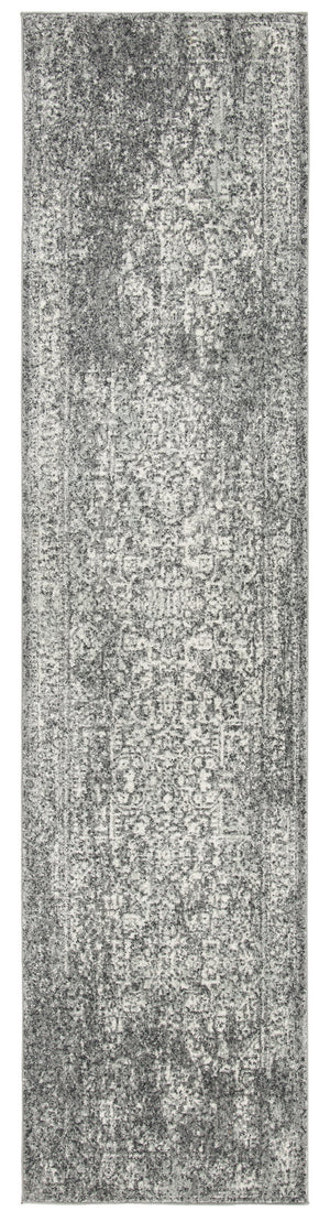Safavieh Evoke Oval Rug In Grey Ivory — Transitional Low-Pile, Power-Loomed Turkey Construction, Durable Elegance 6'-0" x 8'-0" EVK256D-68OV