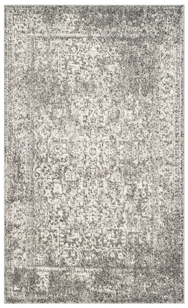 Safavieh Evoke Grey Ivory Runner Rug — Power-Loomed In Turkey, Durable Low-Pile 80% Polypropylene Jute Blend 2'-2" x 15'-0" EVK256D-215