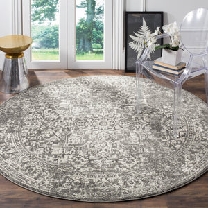 Safavieh Evoke Transitional Grey Ivory Area Rug — Power-Loomed In Turkey, Low-Profile Durable Luxury 6'X8' 6'-0" x 8'-0" EVK256D-68