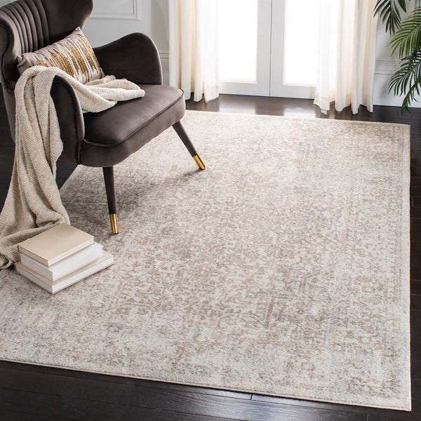 Safavieh Evoke Ivory Taupe Oval Rug — Transitional Low-Profile Power-Loomed Turkish Area Rug, Durable Elegance 6'-0" x 8'-0" EVK256E-68OV